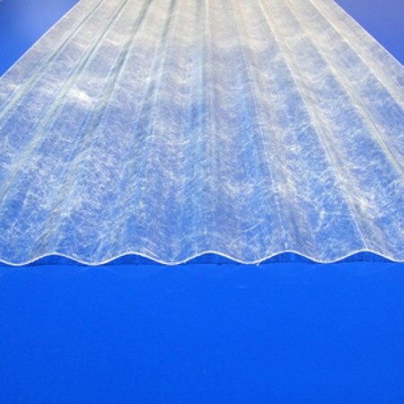 8-oz. clear # 501 corrugated fiberglass sheet 52" x 96", 2-1/2" x 1/2